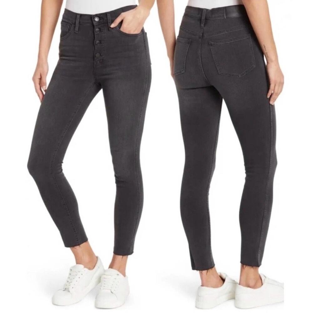 Madewell 10" High Rise Skinny Jeans Size 32 Raw Hem High Rise Button Fly